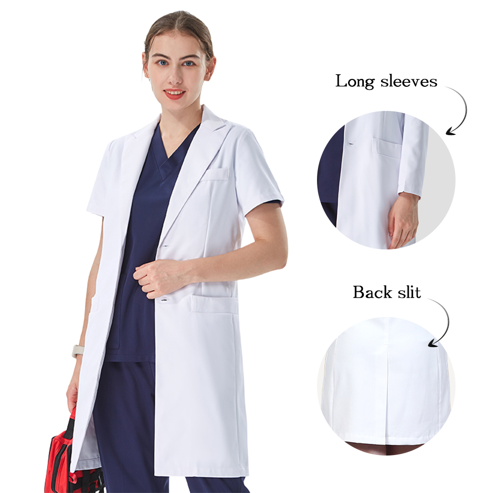 Medical Lab Coats - Bata de Laboratorio Blanca con Cuello