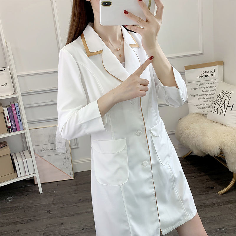 Vestido corto blanco de unifor - Medical Lab Coats reseña y precio