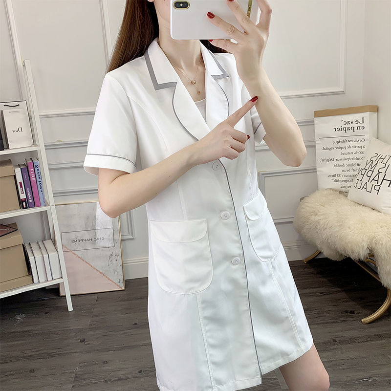 Vestido corto blanco de unifor - Medical Lab Coats reseña y precio
