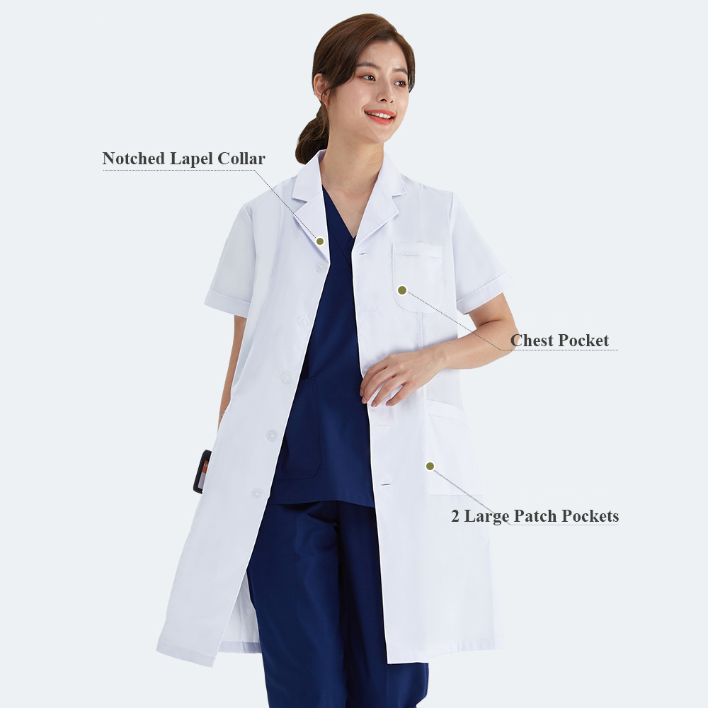 Bata blanca Unisex para médico - Medical Lab Coats reseña y precio